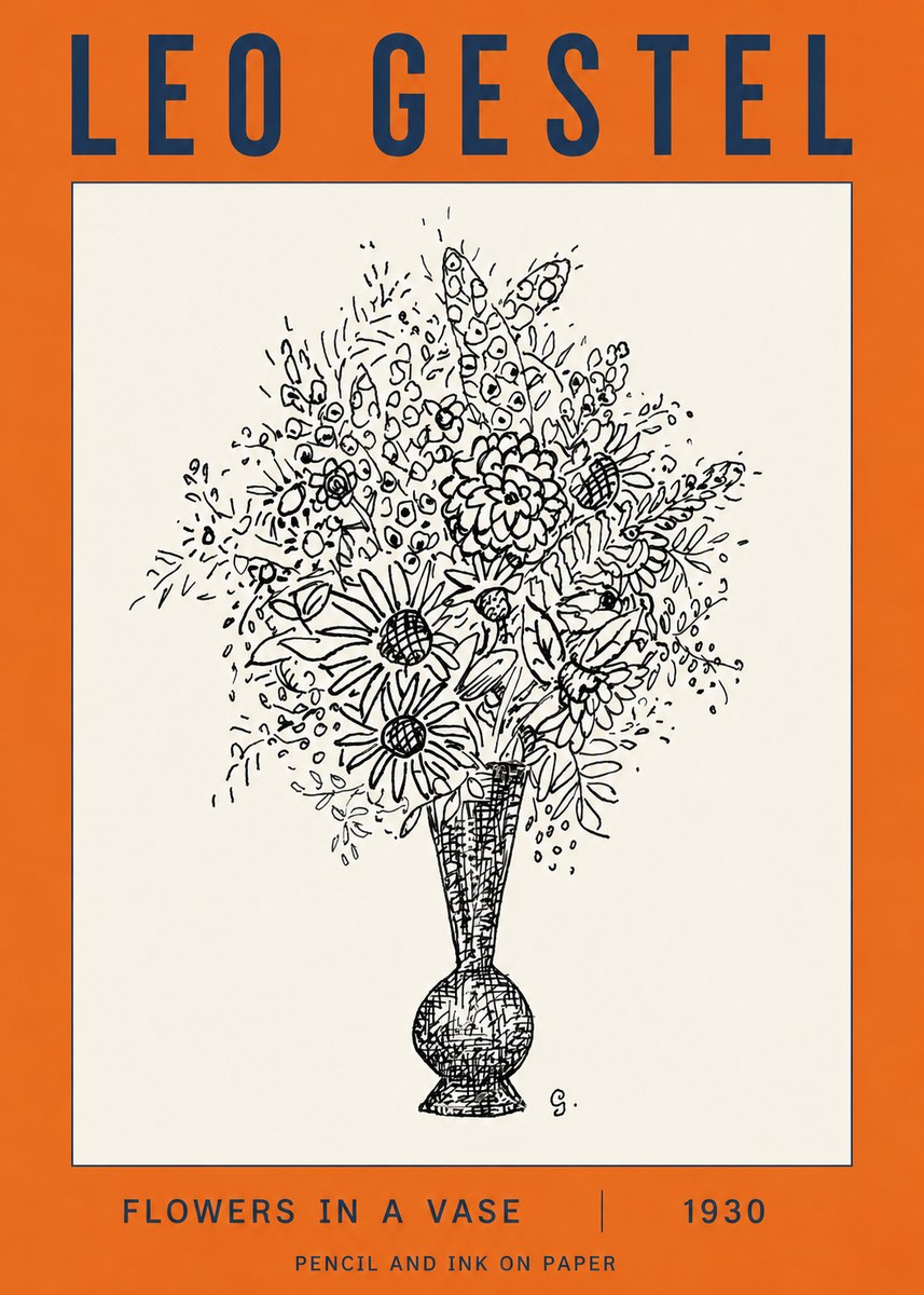 Leo Gestel Flowers in a Vase No2 - Poszter