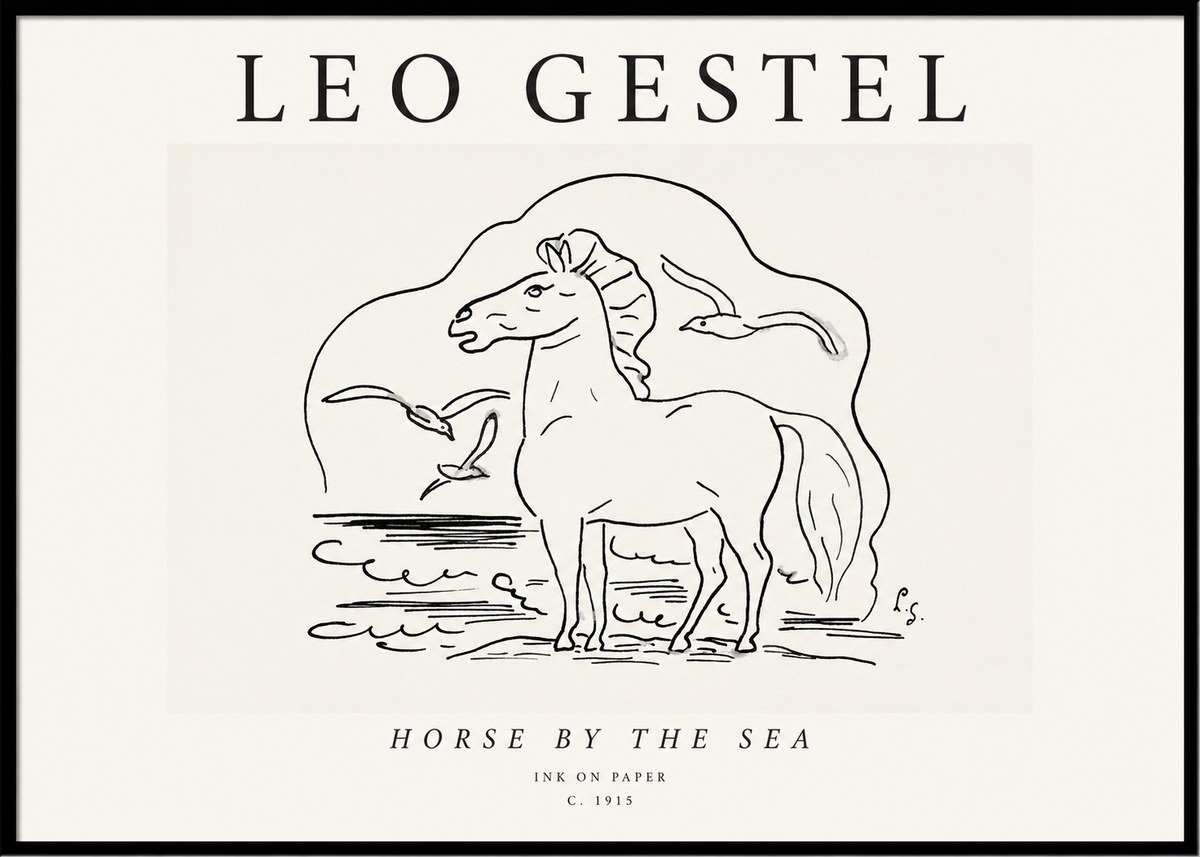 Leo Gestel Horse by the Sea No1 - Poszter