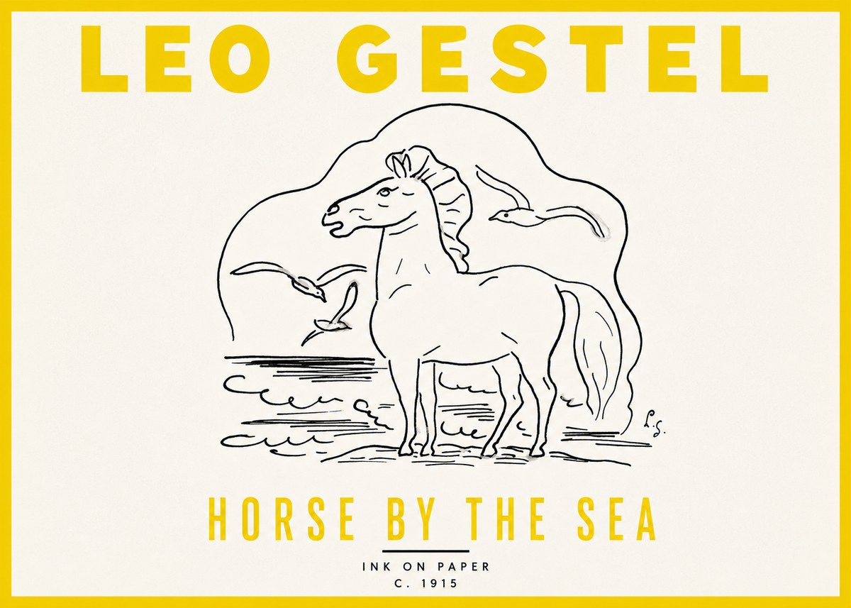 Leo Gestel Horse by the Sea No5 - Poszter