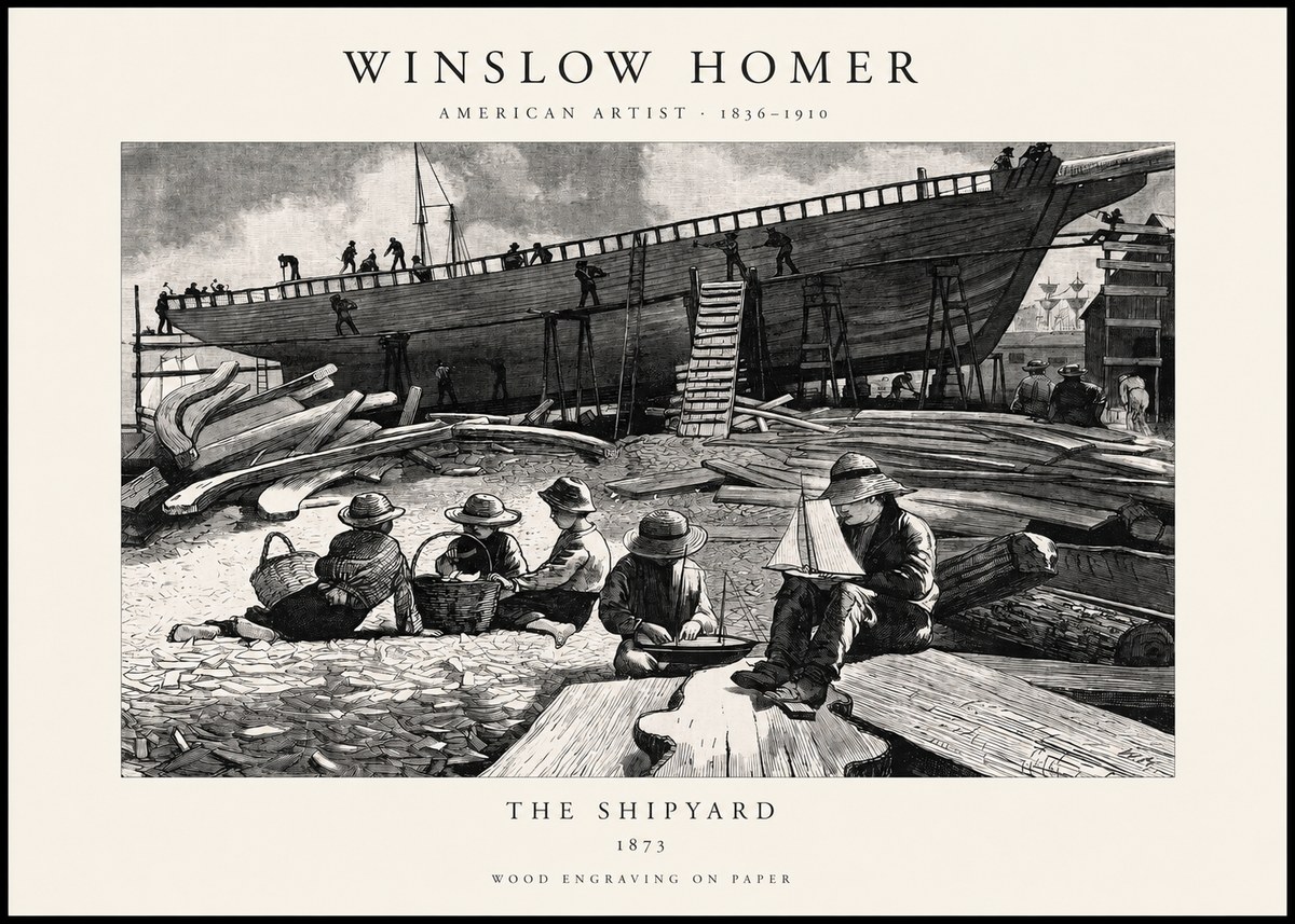 Winslow Homer The Shipyard No1 - Poszter