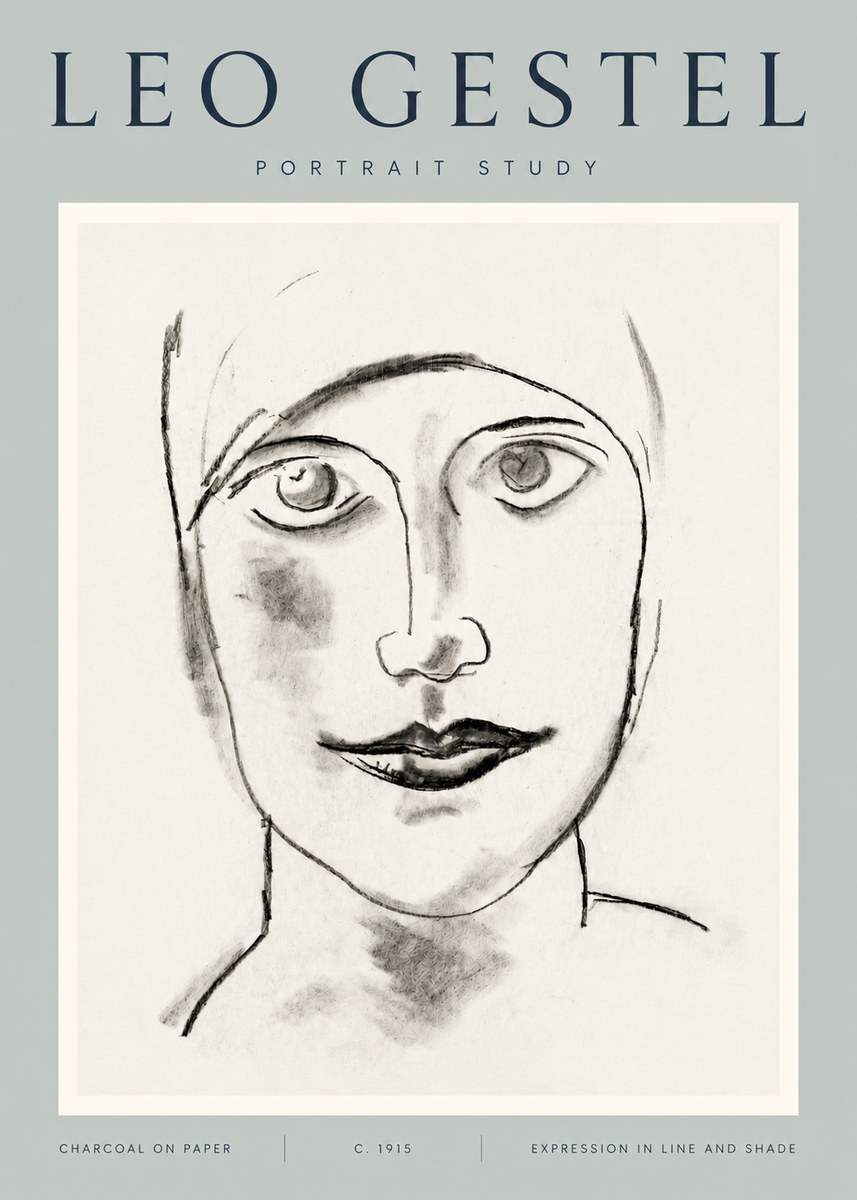 Leo Gestel Portrait Study I No5 - Poszter