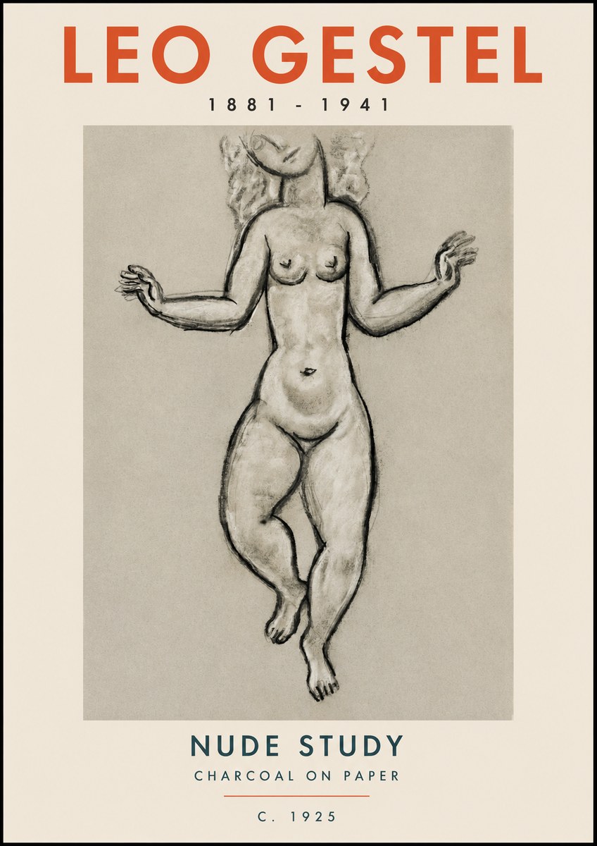 Leo Gestel Nude Study No2 - Poszter