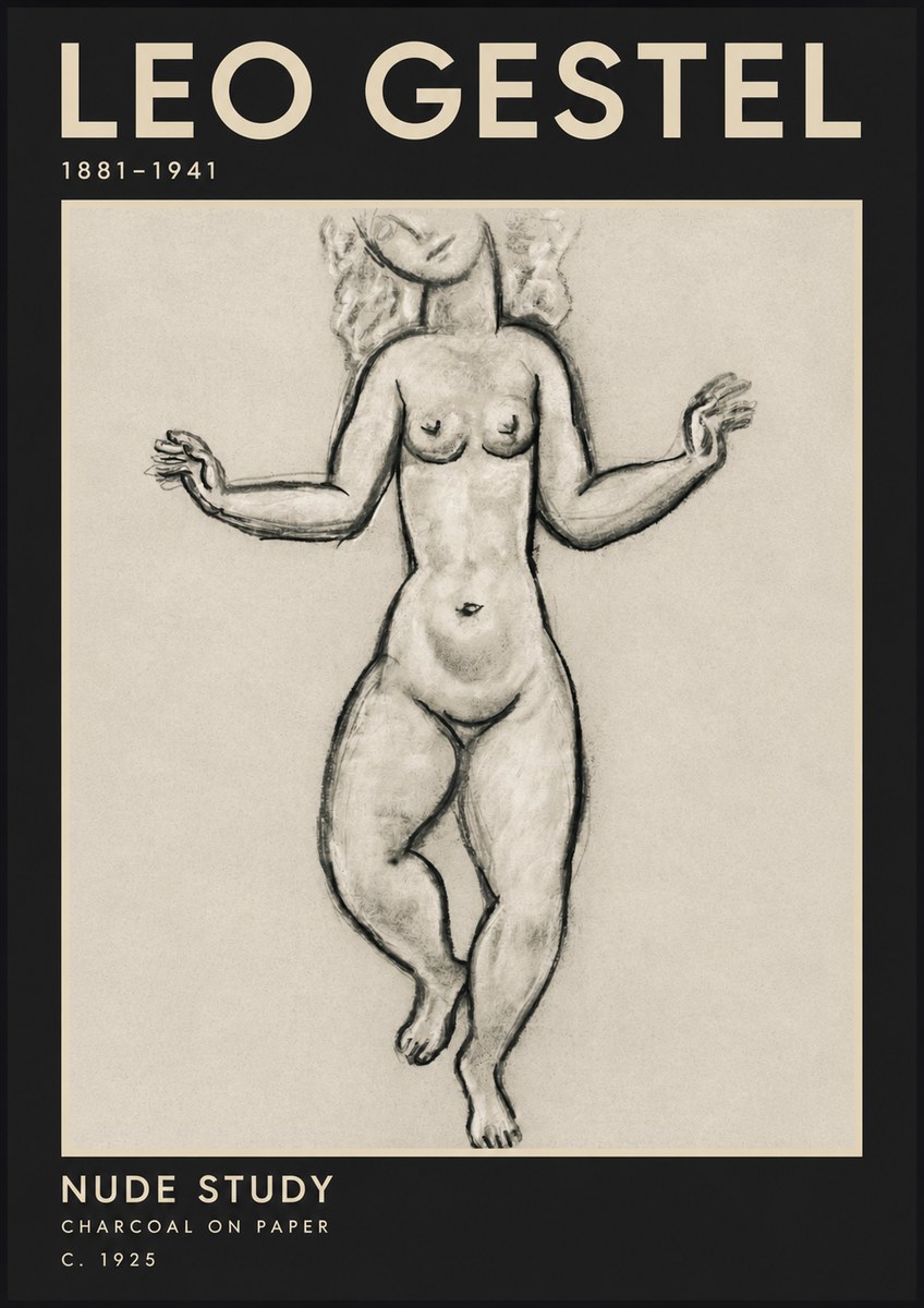 Leo Gestel Nude Study No3 - Poszter