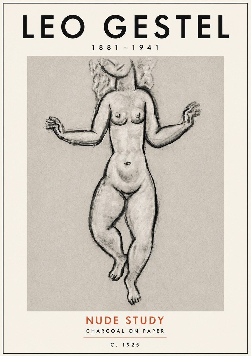Leo Gestel Nude Study No5 - Poszter