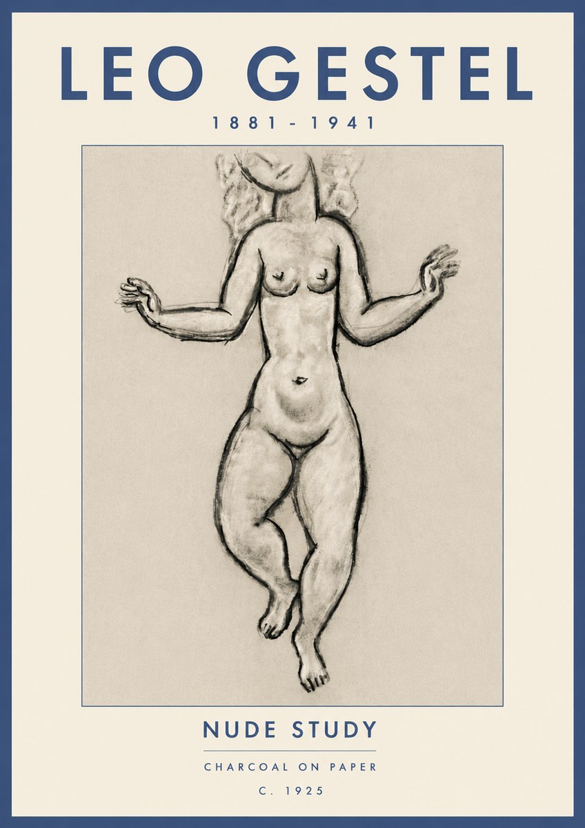 Leo Gestel Nude Study No6 - Poszter