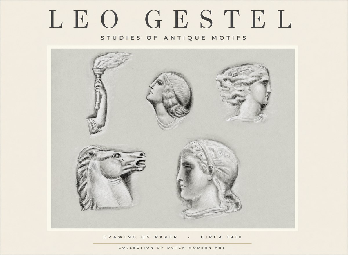 Leo Gestel Studies of Antique Motifs No1 - Poszter