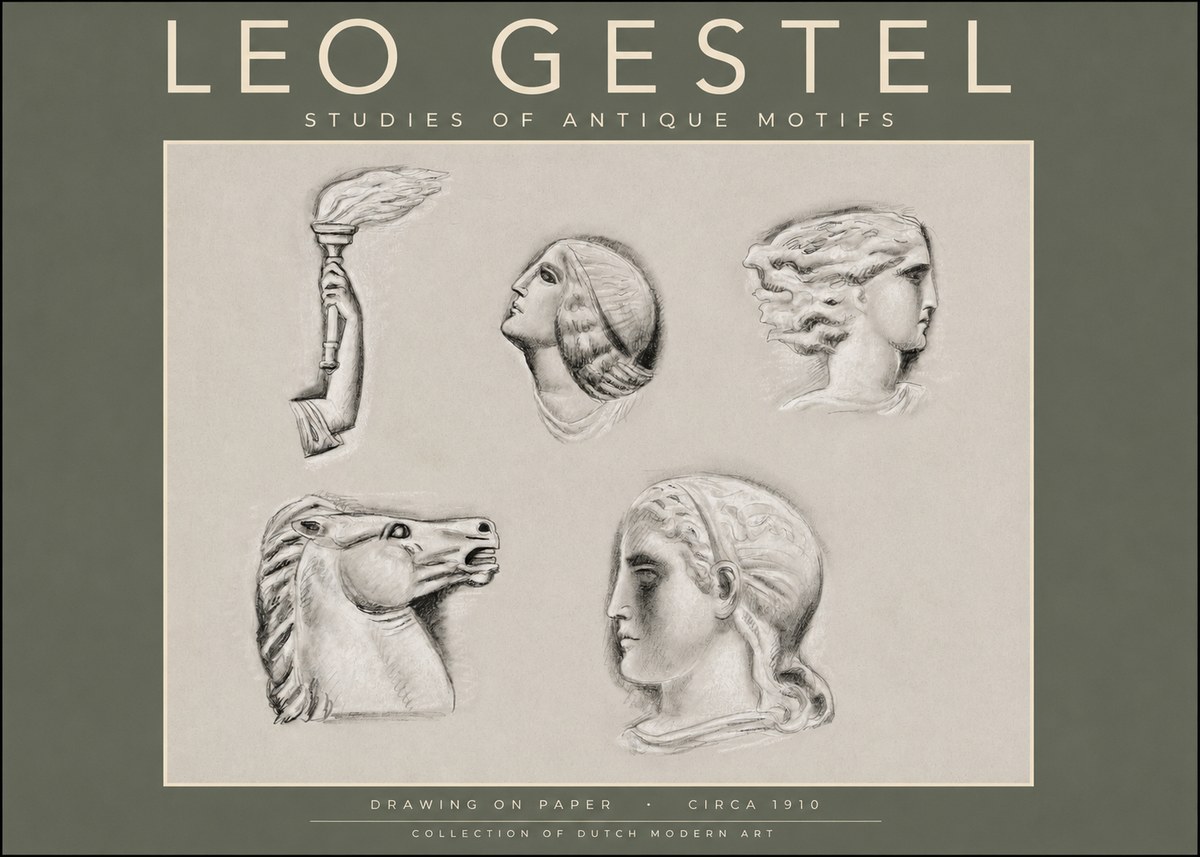 Leo Gestel Studies of Antique Motifs No2 - Poszter