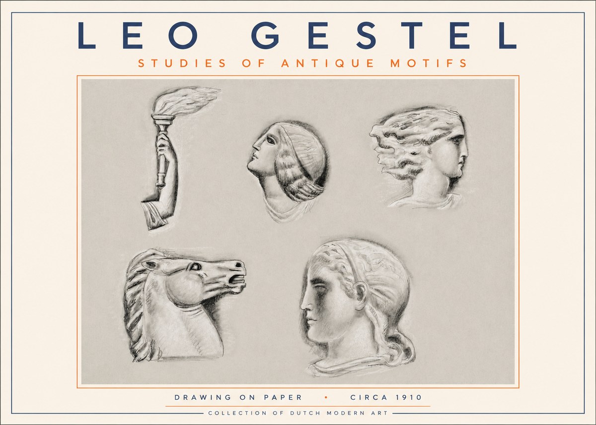 Leo Gestel Studies of Antique Motifs No3 - Poszter