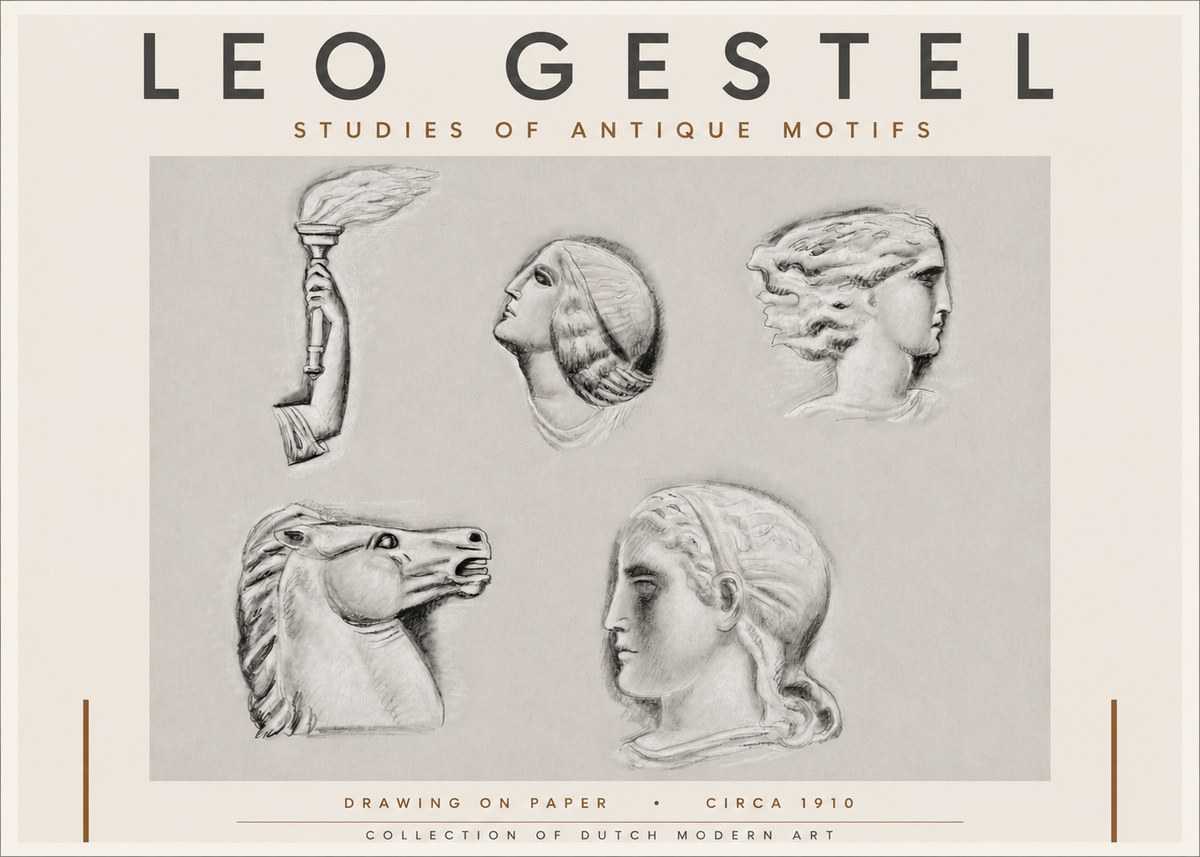 Leo Gestel Studies of Antique Motifs No4 - Poszter