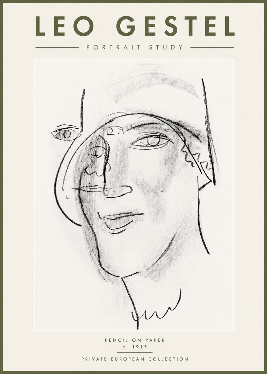 Leo Gestel Portrait Study II No3 - Poszter