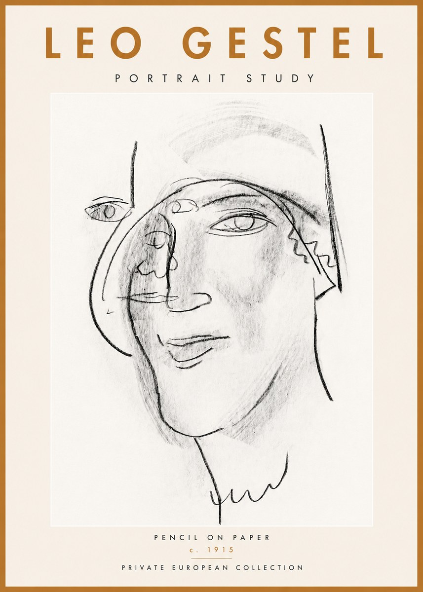 Leo Gestel Portrait Study II No4 - Poszter