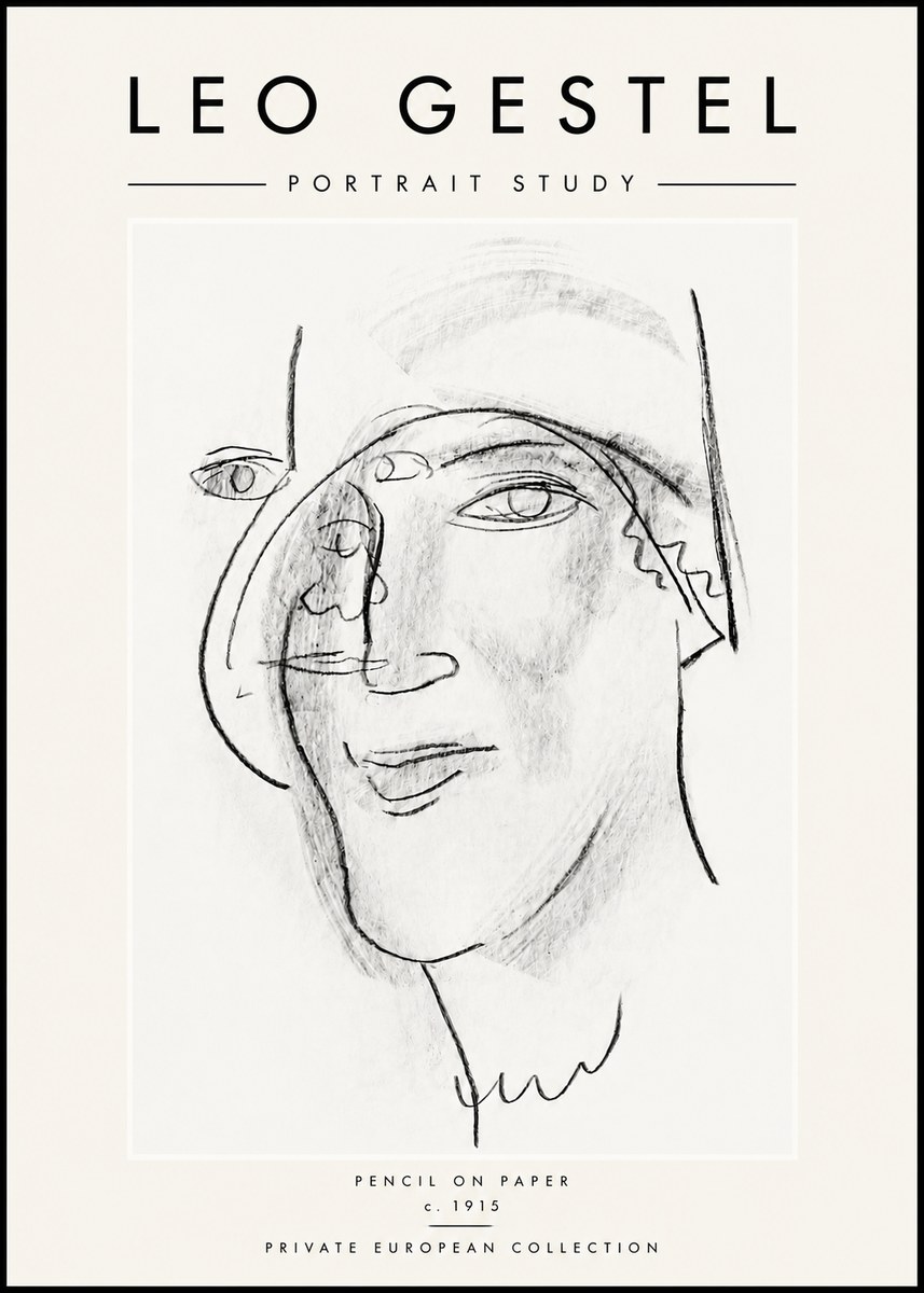 Leo Gestel Portrait Study II No6 - Poszter