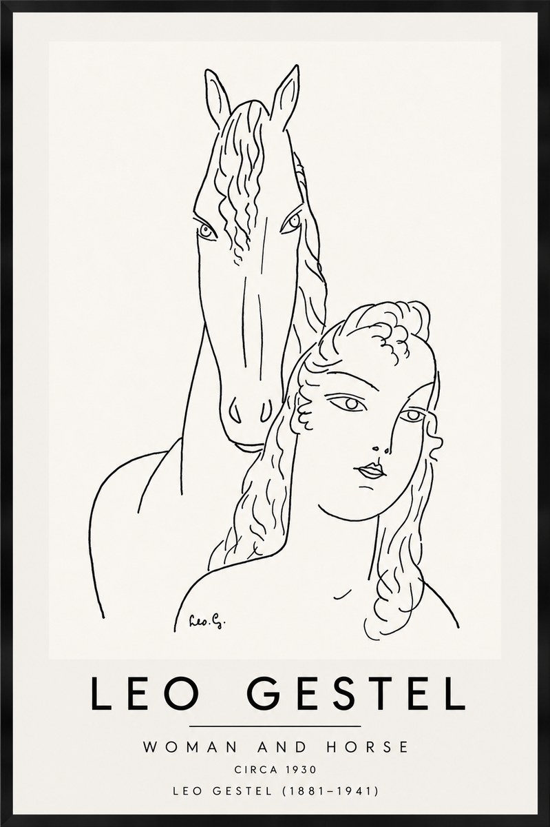 Leo Gestel Woman and Horse No6 - Poszter