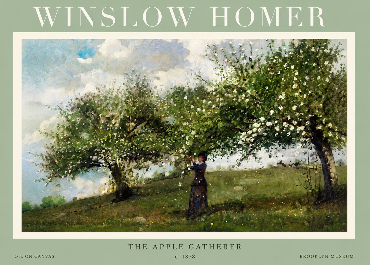Winslow Homer The Apple Gatherer No2 - Poszter