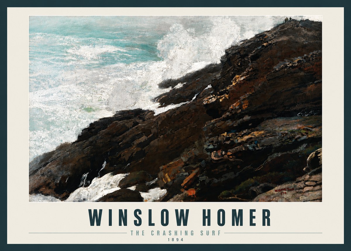 Winslow Homer The Crashing Surf No4 - Poszter