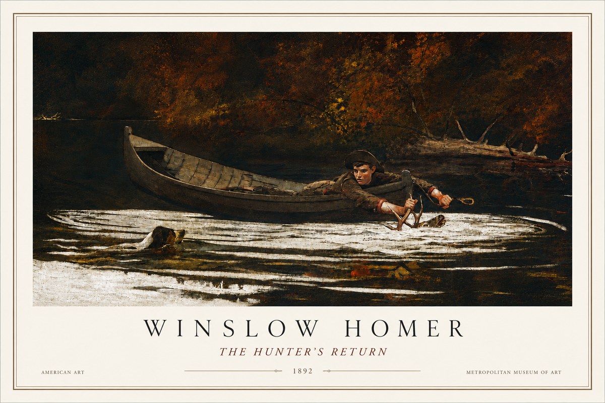 Winslow Homer The Hunter's Return No3 - Poszter