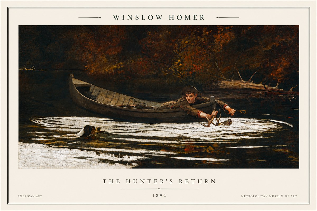 Winslow Homer The Hunter's Return No5 - Poszter