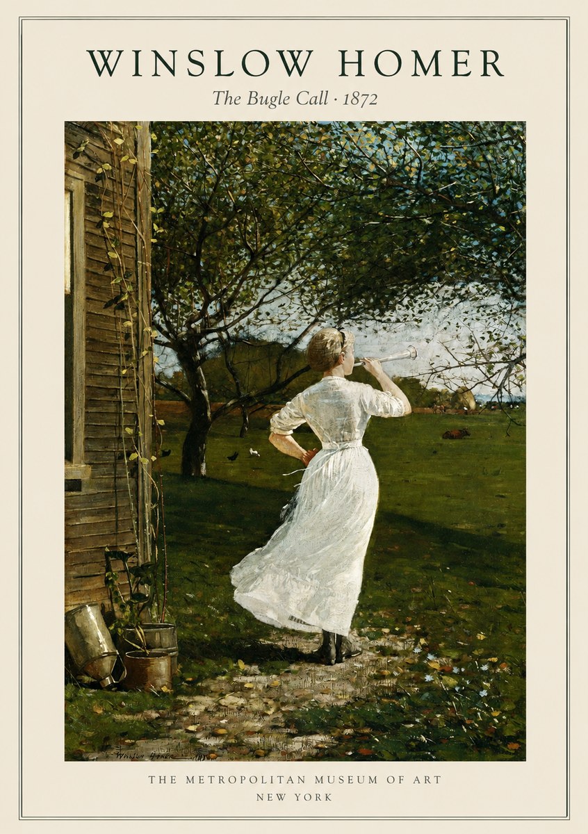 Winslow Homer The Bugle Call No1 - Poszter