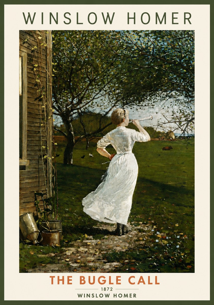 Winslow Homer The Bugle Call No2 - Poszter