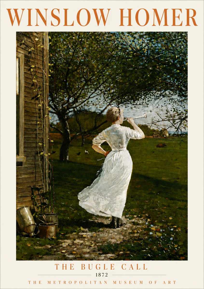Winslow Homer The Bugle Call No4 - Poszter