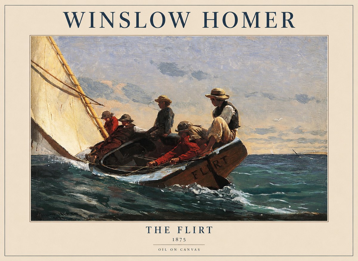 Winslow Homer The Flirt No1 - Poszter