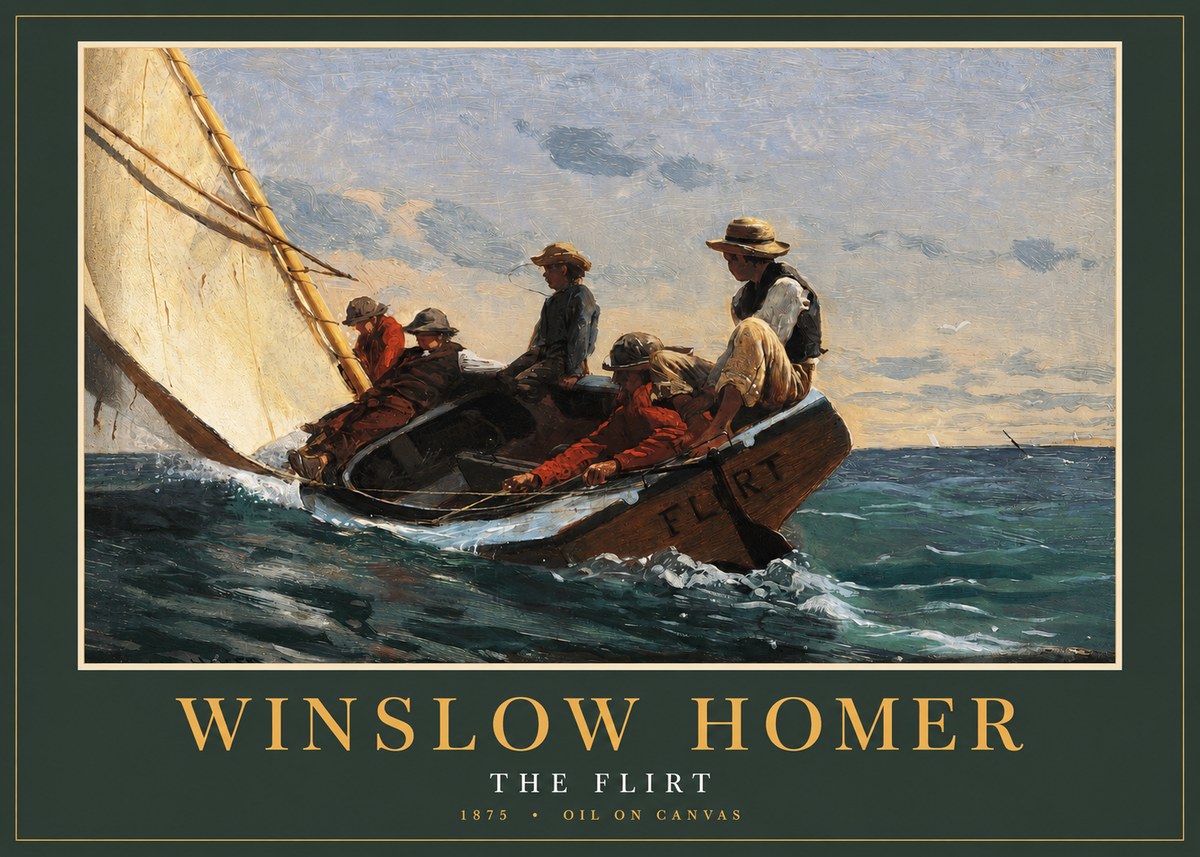 Winslow Homer The Flirt No2 - Poszter