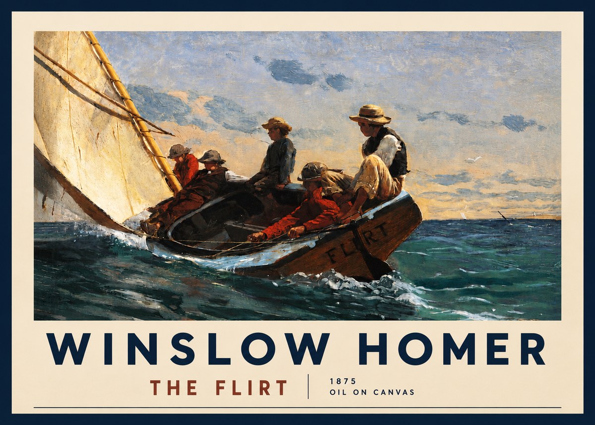 Winslow Homer The Flirt No3 - Poszter