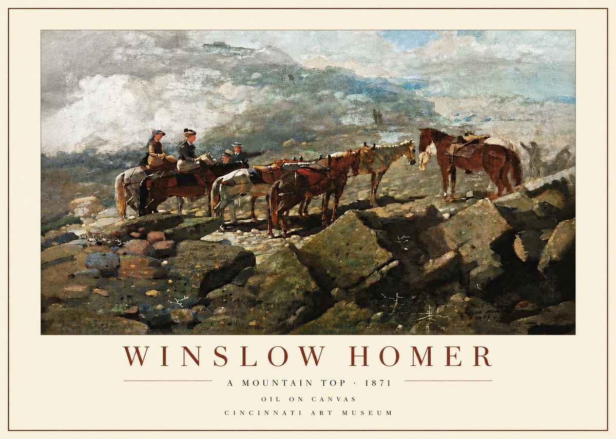 Winslow Homer A Mountain Top No6 - Poszter