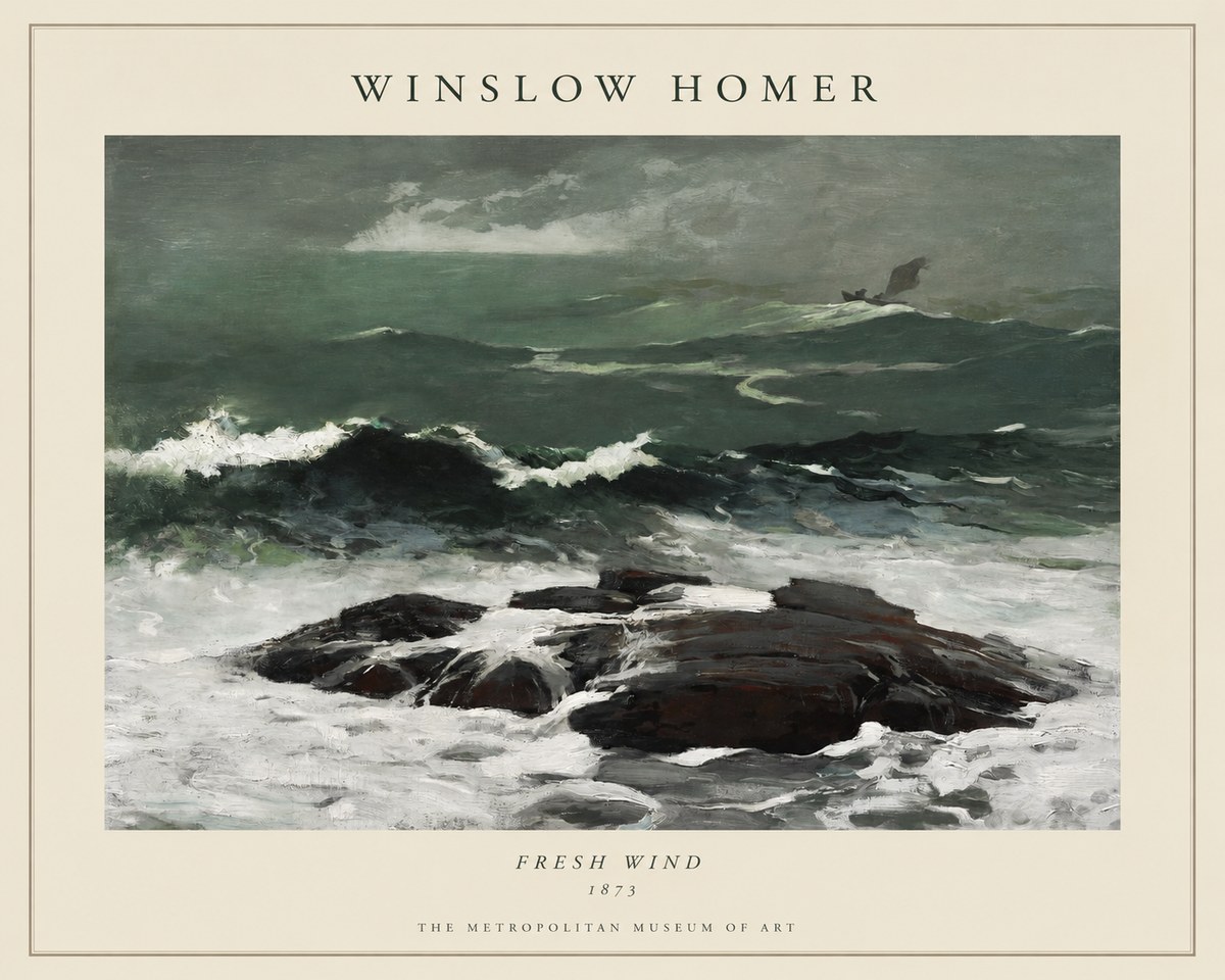 Winslow Homer Fresh Wind No1 - Poszter
