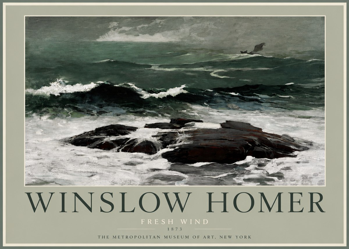 Winslow Homer Fresh Wind No2 - Poszter