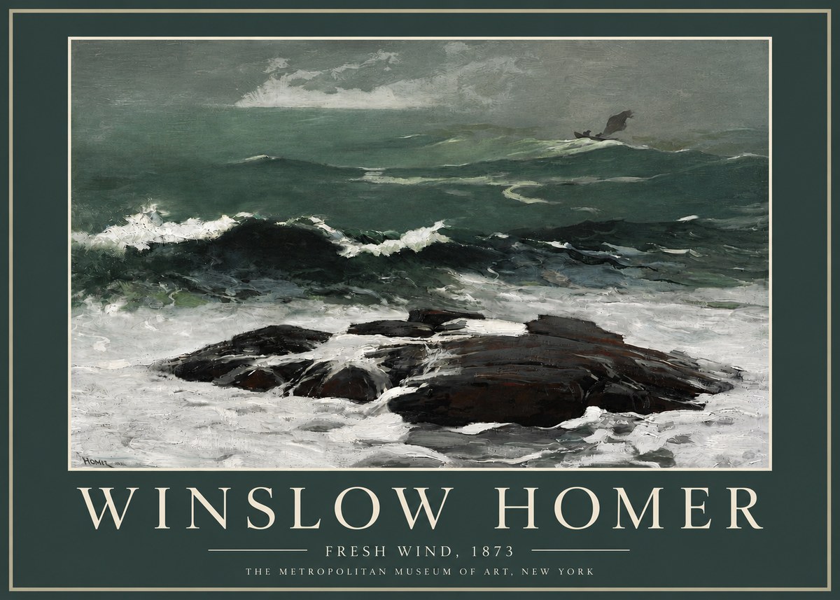 Winslow Homer Fresh Wind No4 - Poszter