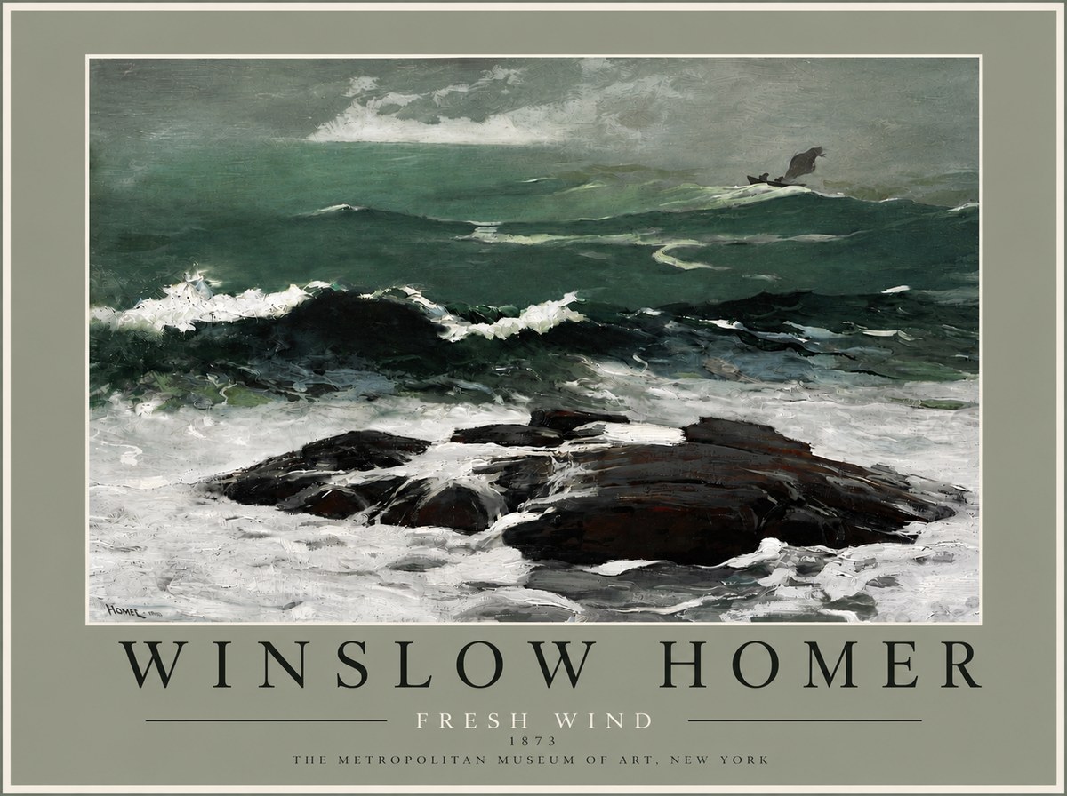 Winslow Homer Fresh Wind No6 - Poszter