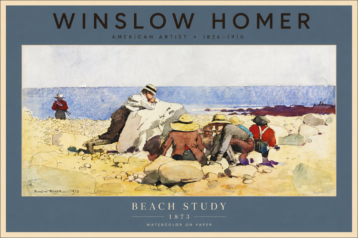 Winslow Homer Beach Study No2 - Poszter