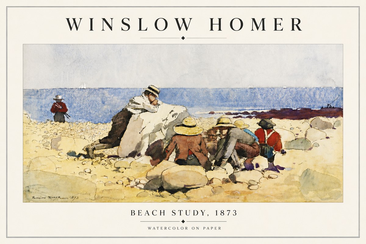 Winslow Homer Beach Study No6 - Poszter
