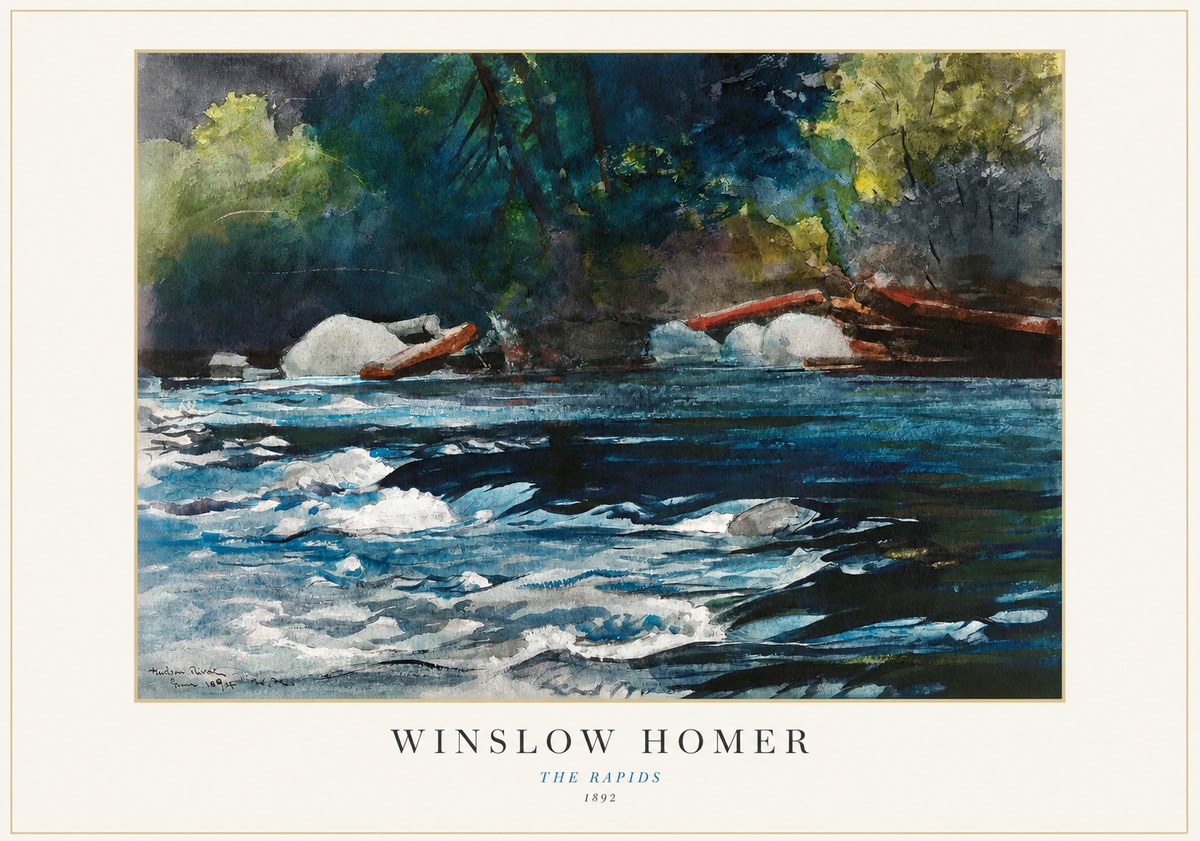 Winslow Homer The Rapids No1 - Poszter