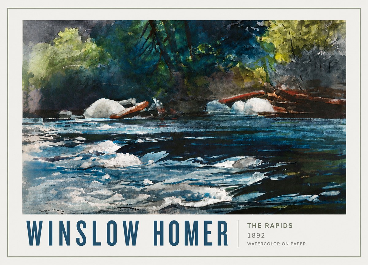Winslow Homer The Rapids No4 - Poszter