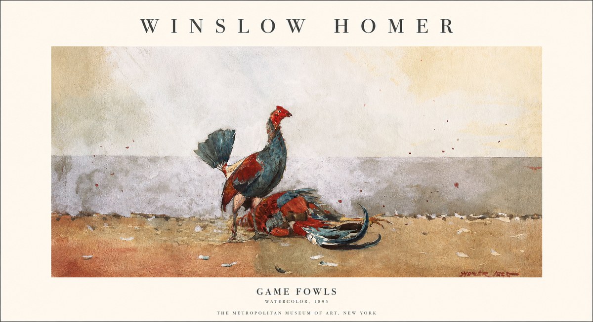 Winslow Homer Game Fowls No1 - Poszter
