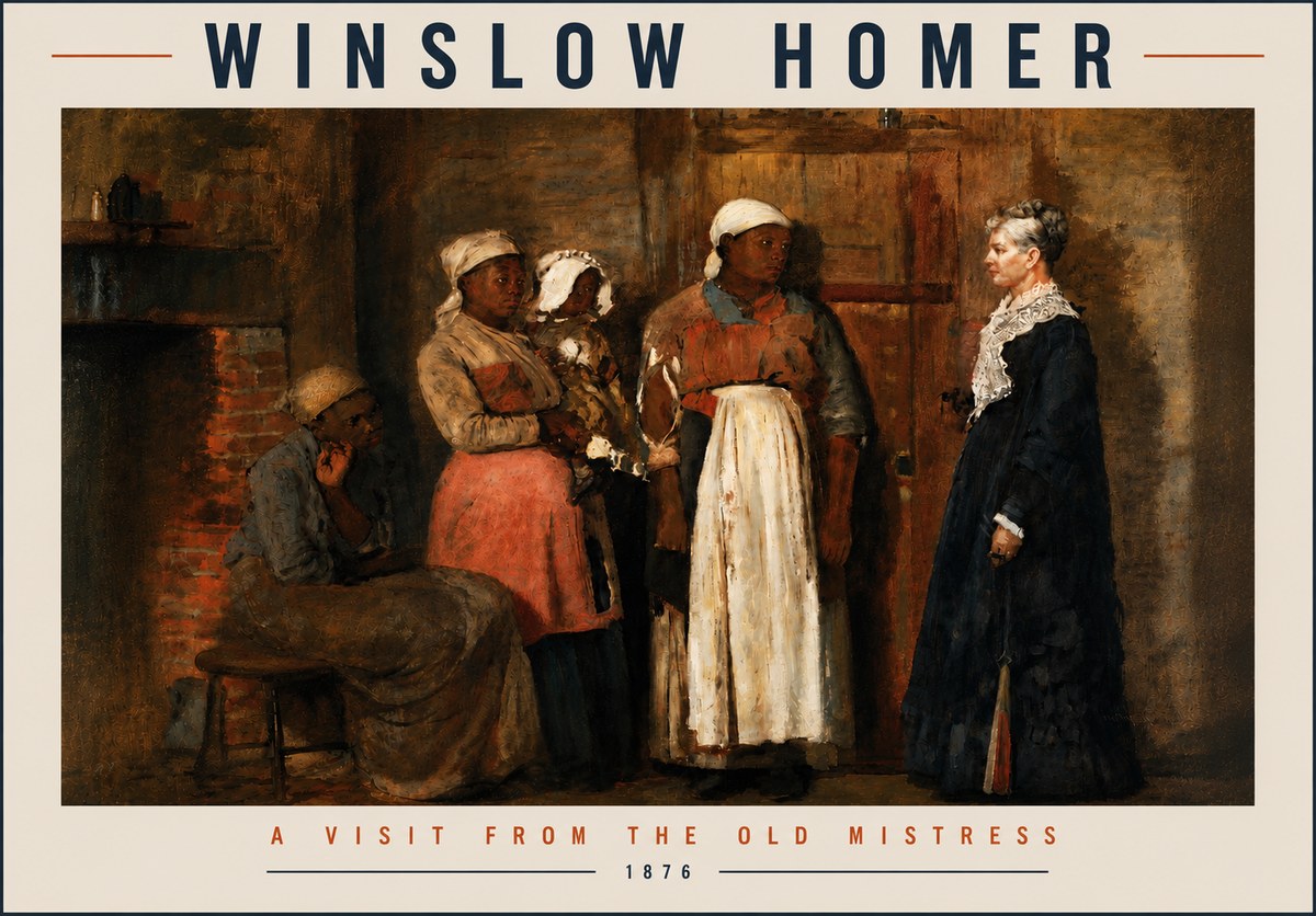 Winslow Homer A Visit from the Old Mistress No6 - Poszter
