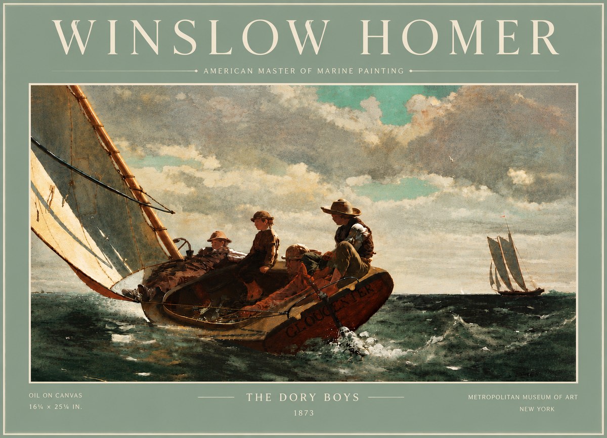 Winslow Homer The Dory Boys No6 - Poszter