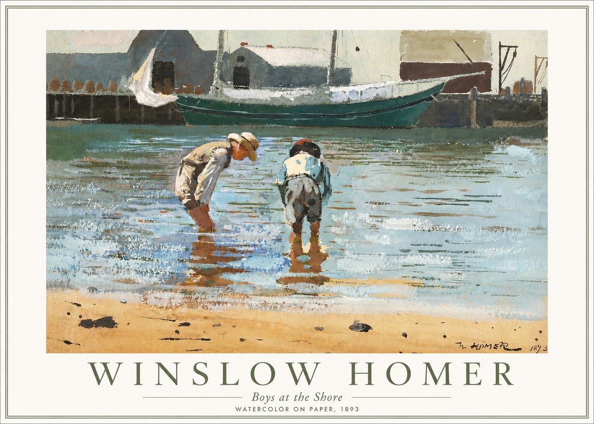 Winslow Homer Boys at the Shore No3 - Poszter