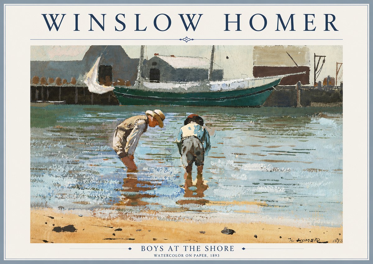 Winslow Homer Boys at the Shore No4 - Poszter