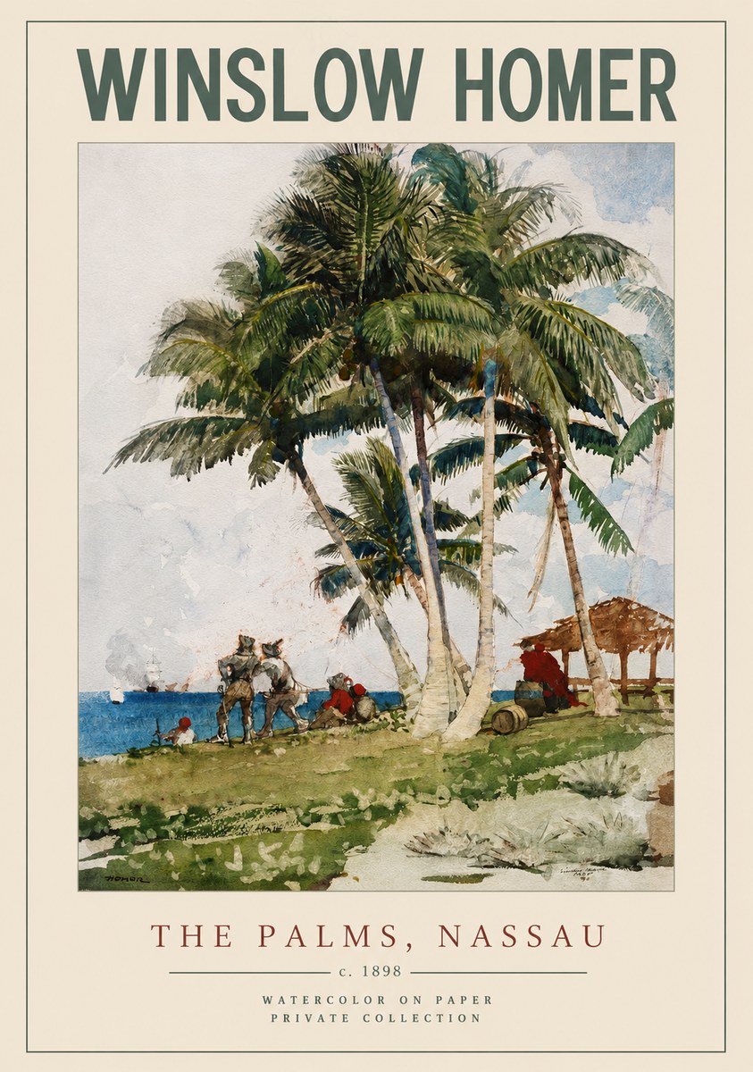 Winslow Homer The Palms, Nassau No2 - Poszter