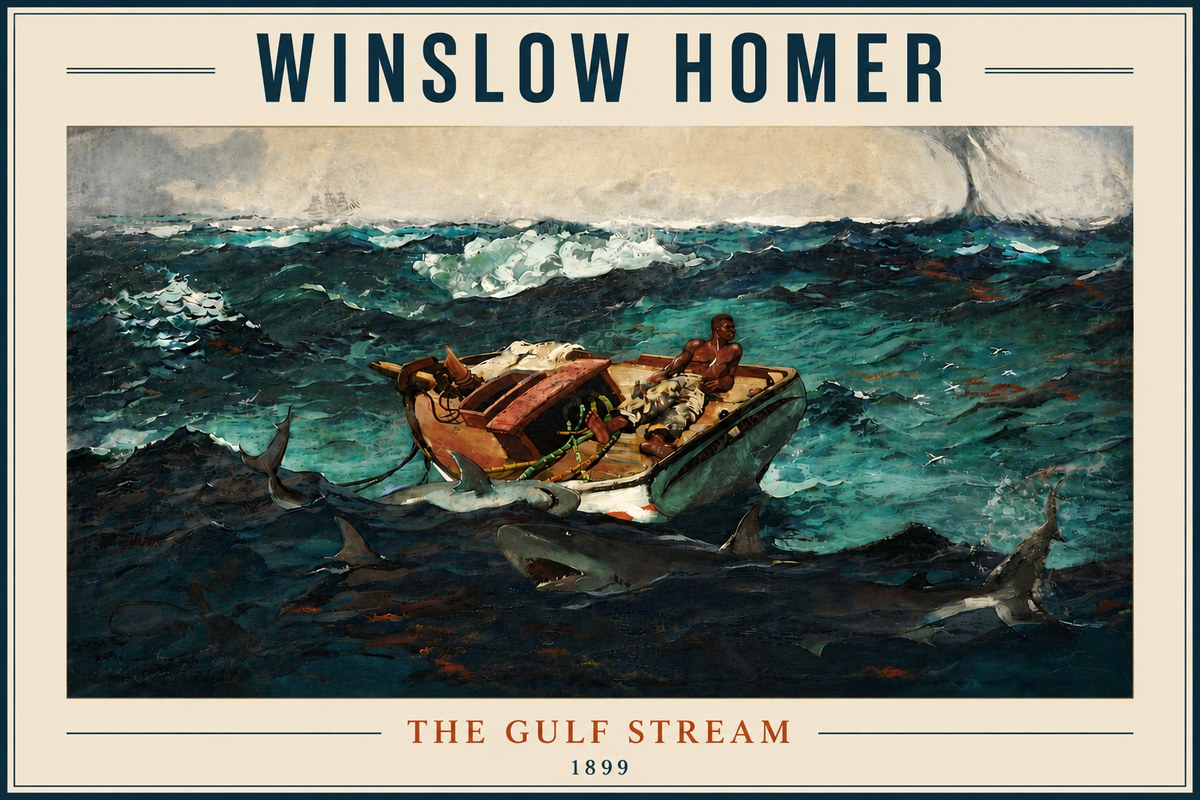 Winslow Homer The Gulf Stream No6 - Poszter