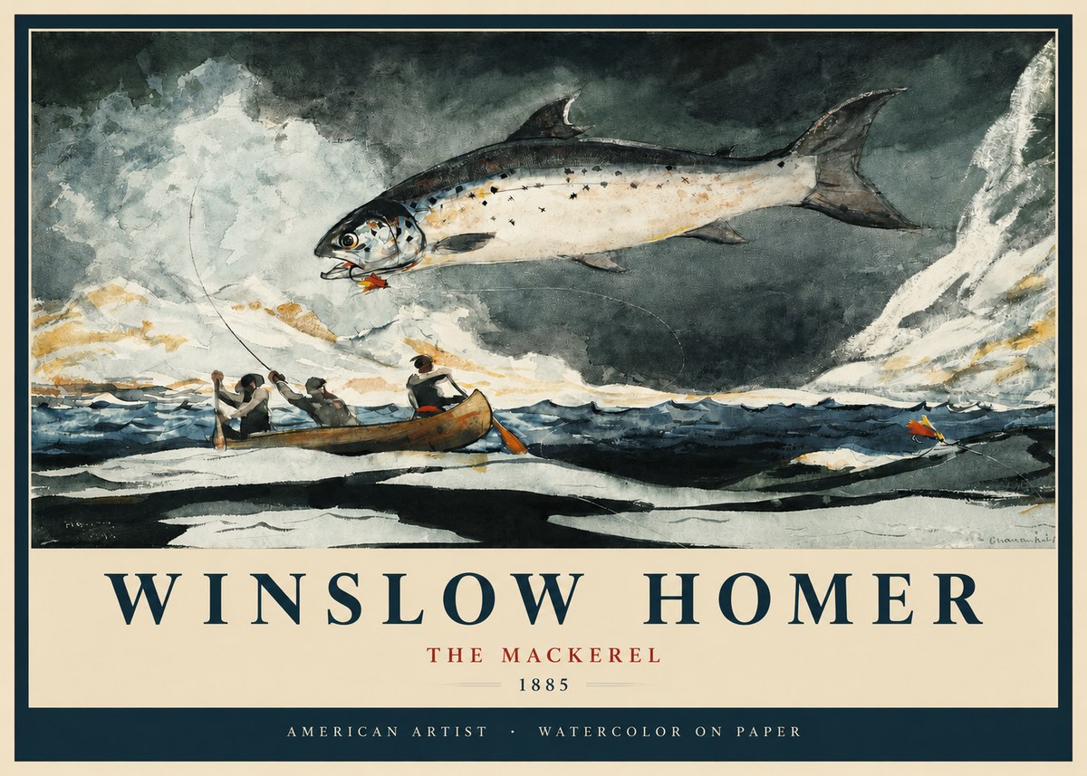 Winslow Homer The Mackerel No2 - Poszter