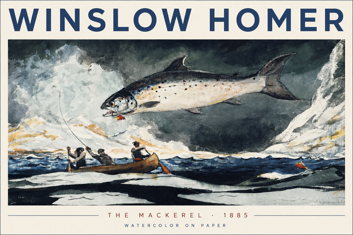 Winslow Homer The Mackerel No3 - Poszter