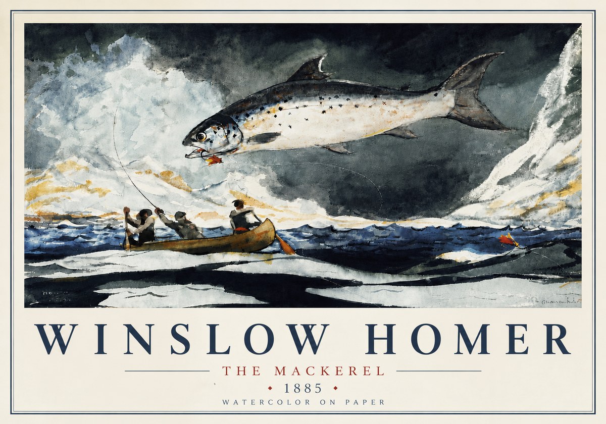 Winslow Homer The Mackerel No6 - Poszter