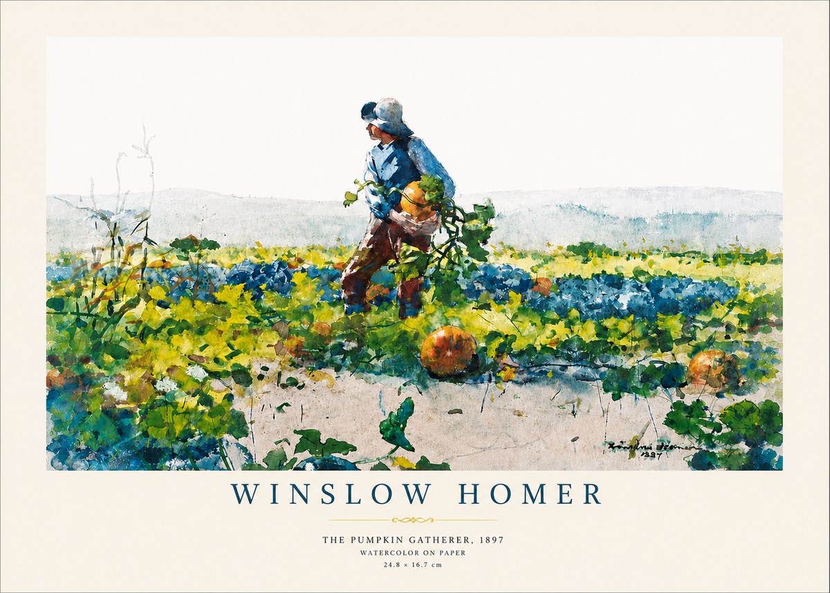 Winslow Homer The Pumpkin Gatherer, 1897 No3 - Poszter