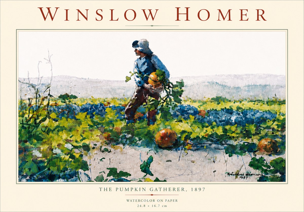 Winslow Homer The Pumpkin Gatherer, 1897 No6 - Poszter