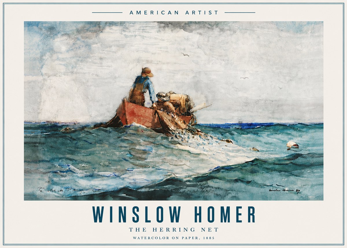 Winslow Homer The Herring Net II No6 - Poszter