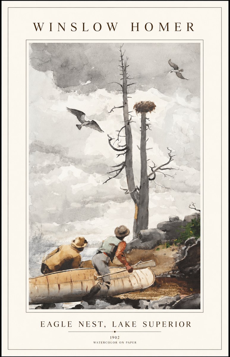 Winslow Homer Eagle Nest, Lake Superior No1 - Poszter